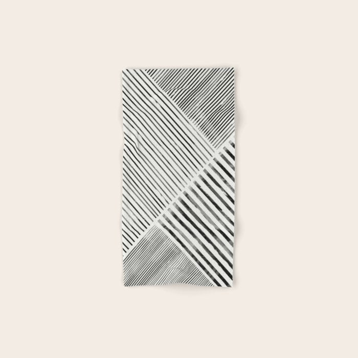 Black And White Stripes, Abstract Bath Towel