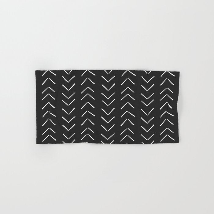 Boho Big Arrows In Black And White Bath Towel