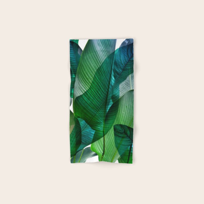 Palm Leaf Jungle Bali Banana Palm Frond Greens Bath Towel