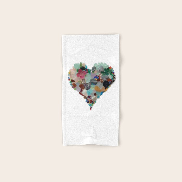 Love -  Sea Glass Heart A Unique Birthday & Father'S Day Gift Bath Towel