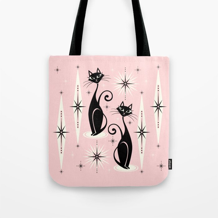 Mid Century Meow Retro Atomic Cats ©Studioxtine Tote Bag