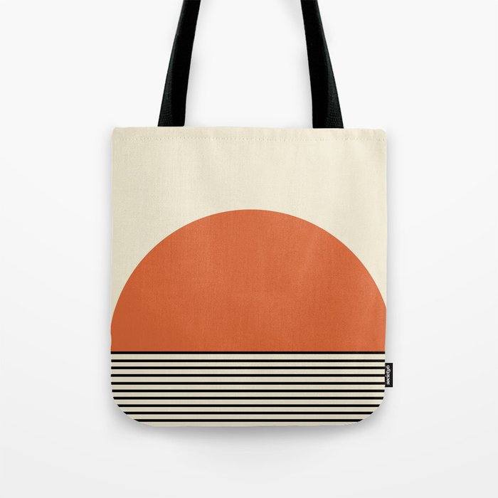 Sunrise Sunset I - Orange Black Tote Bag