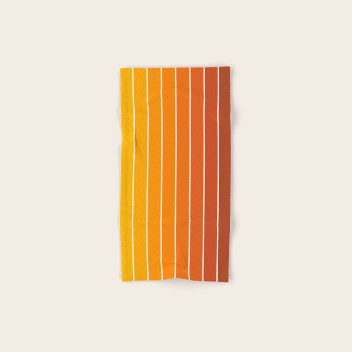 Gradient Arch Ix Retro Orange Mid Century Modern Rainbow Bath Towel