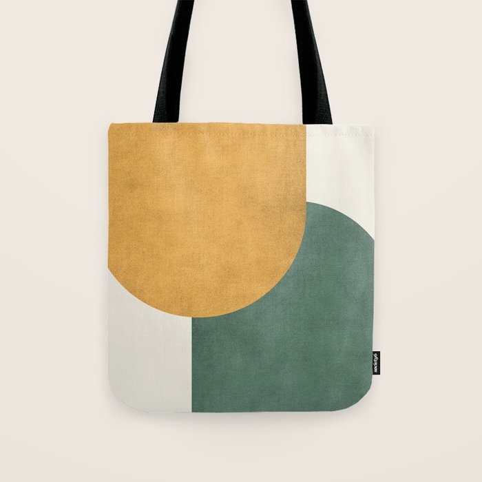 Halfmoon Colorblock 2 - Gold Green  Tote Bag