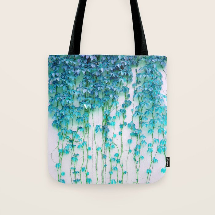 Average Absence, Botanical Minimal Nature Creepers Plants, Tropical Watercolor Bohemian Painting Tote Bag