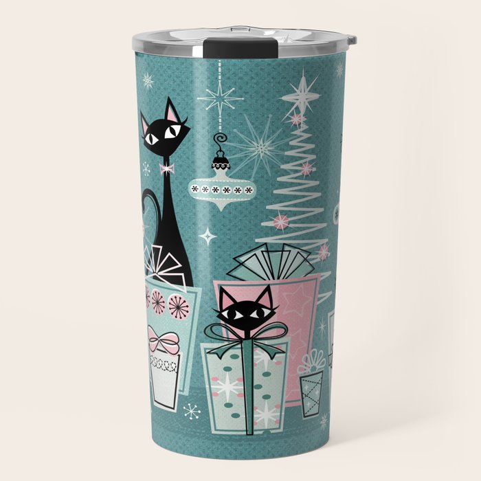 Vintage Kitty Christmas Ii Sxs6- ©Studioxtine Travel Mug