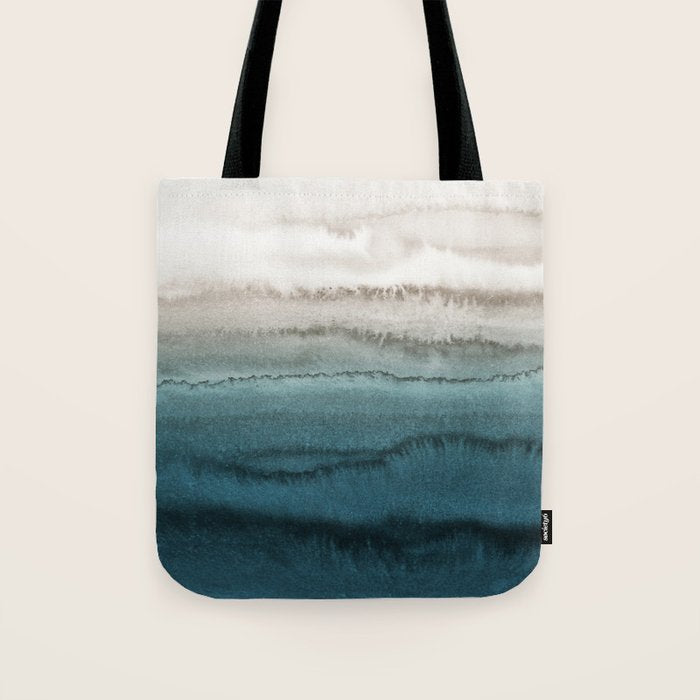 Within The Tides - Crashing Waves Teal Tote Bag