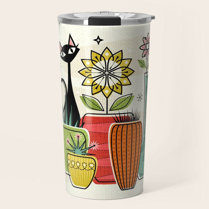 Plants, Pots, And A Pussycat ©Studioxtine Travel Mug