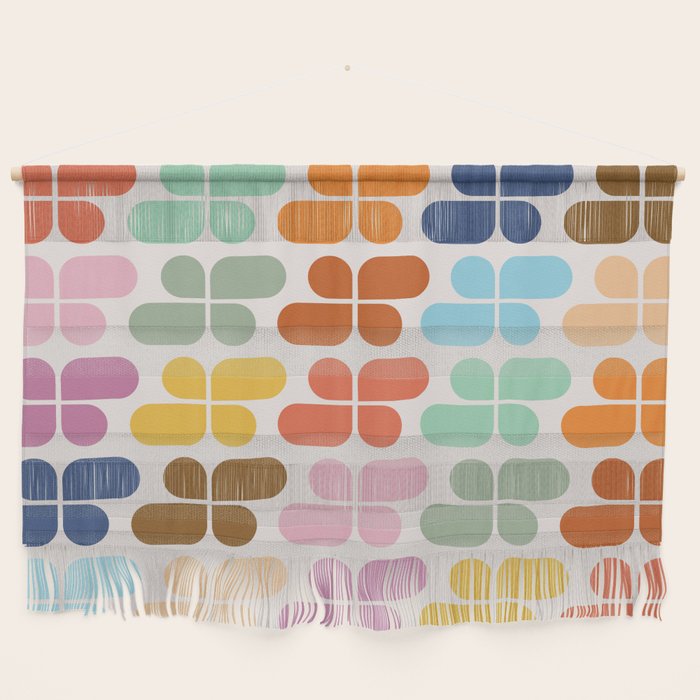 Retro Shapes Geometry Pattern Wall Hanging