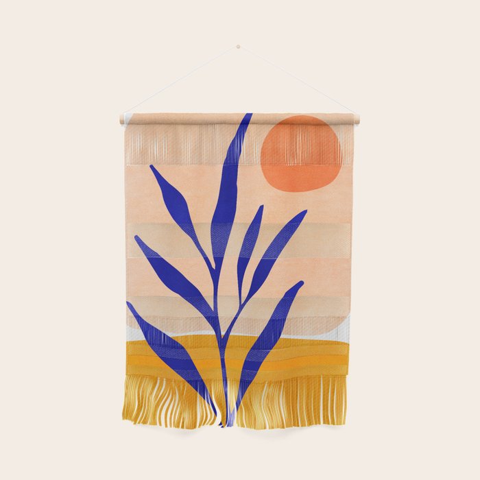 Golden Afternoon Abstract Landscape Wall Hanging