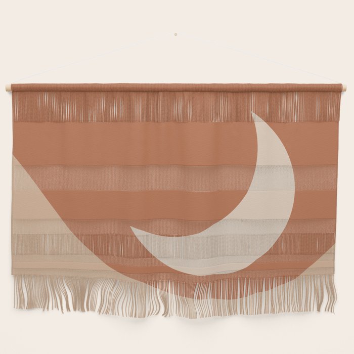 Moonrise Minimalism - Orange Wall Hanging