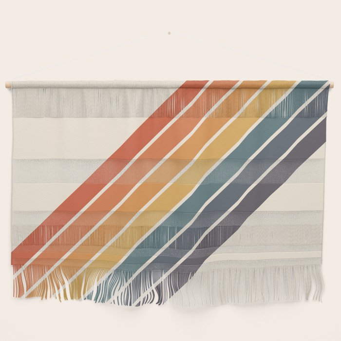 Arida -  70s Summer Style Retro Stripes Wall Hanging