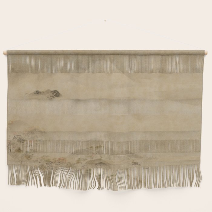 Japanese Edo Period Landscape Scroll Of Mount Fuji - Kano Tanyu Wall Hanging