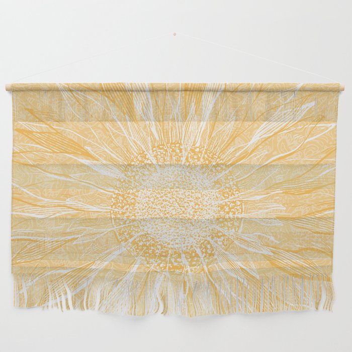 Mandala, Sunflower Prints, Yellow Wall Hanging