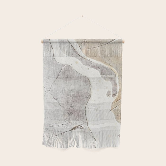 Feels: A Neutral, Textured, Abstract Piece In Whites By Alyssa Hamilton Art Wall Hanging