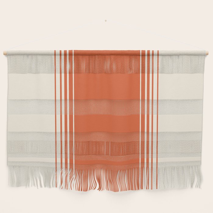 Marmalade Orange And Creme Lines Wall Hanging