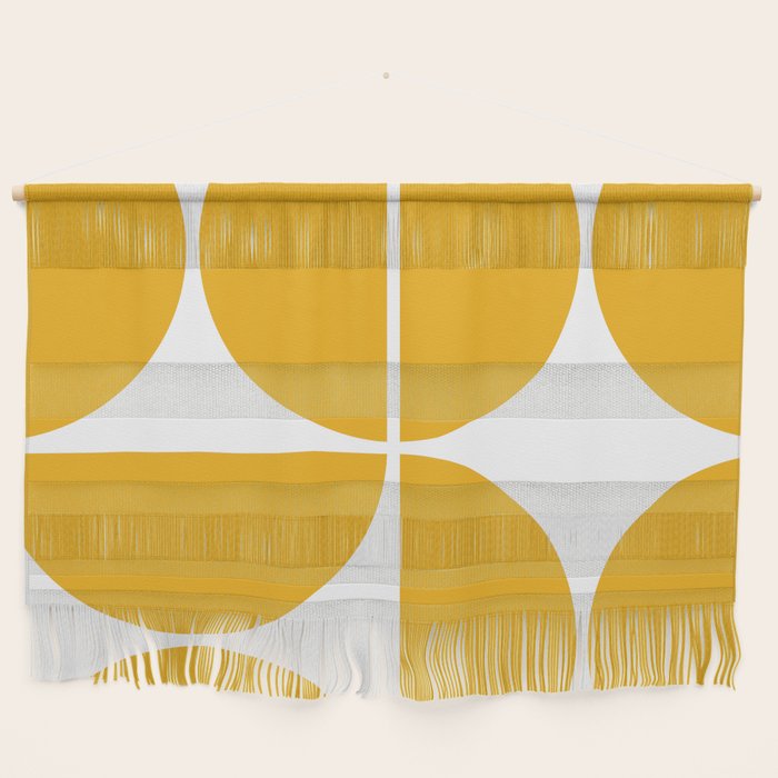 Mid Century Modern Yellow Square Wall Hanging