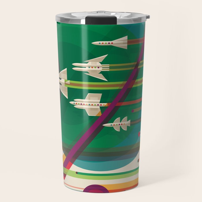 Nasa Retro Space Travel Poster The Grand Tour Travel Mug