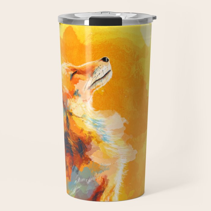 Blissful Light - Fox Portrait Travel Mug