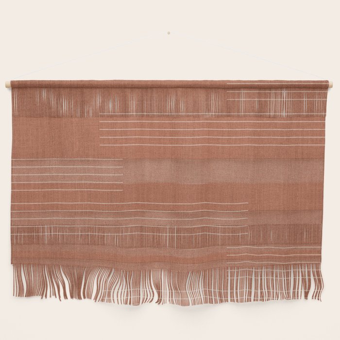Minimal, Pattern, Boho Prints, Terracotta Wall Hanging