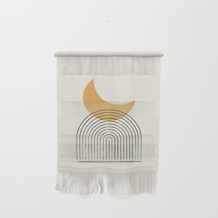 Moon Mountain Gold - Mid Century Style Wall Hanging