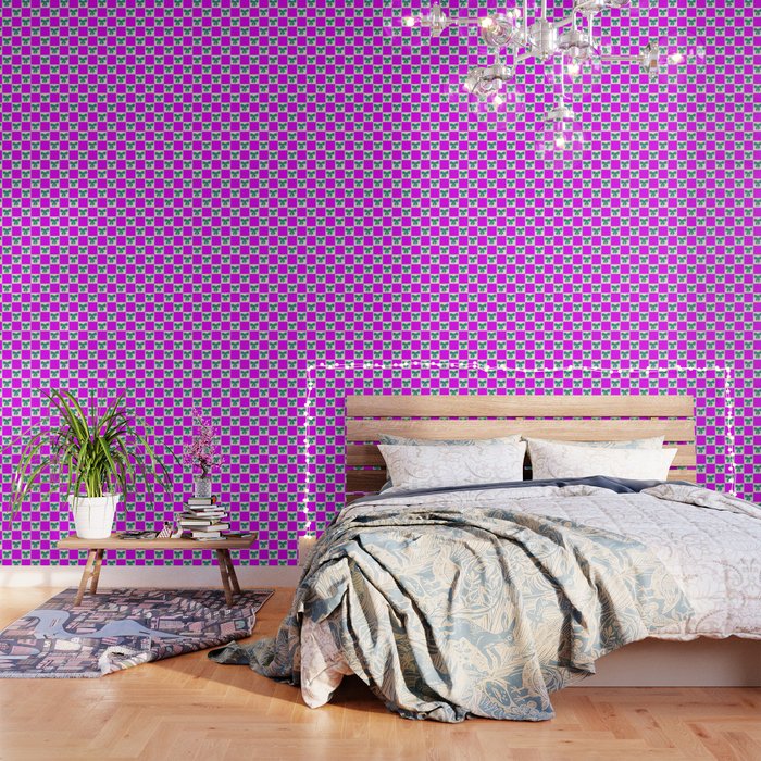 Elegant Vibrant Checkerboard Pattern - Perfect For Winter And Holiday Themes Wallpaper