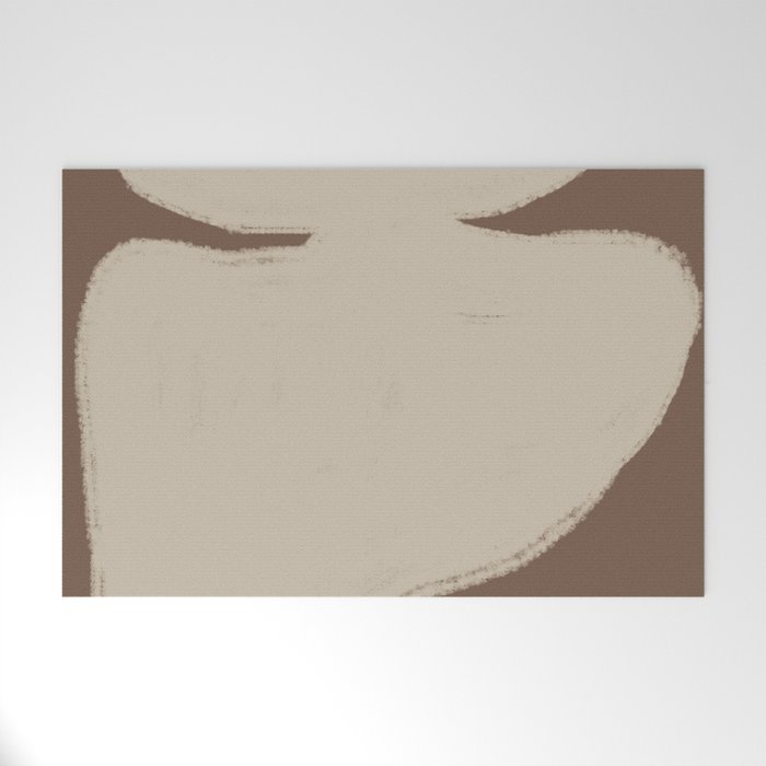 Modern Organic Neutral Shape  Welcome Mat