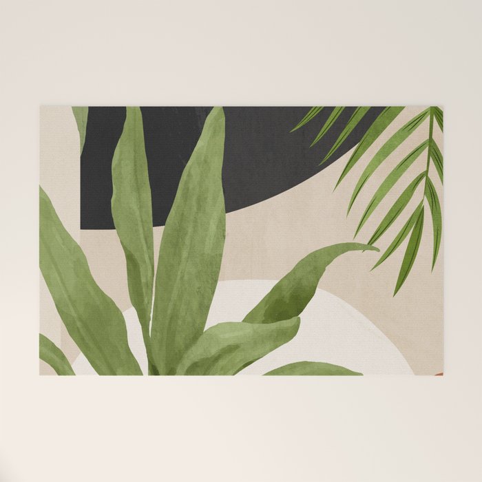Abstract Art Tropical Leaf 11 Welcome Mat