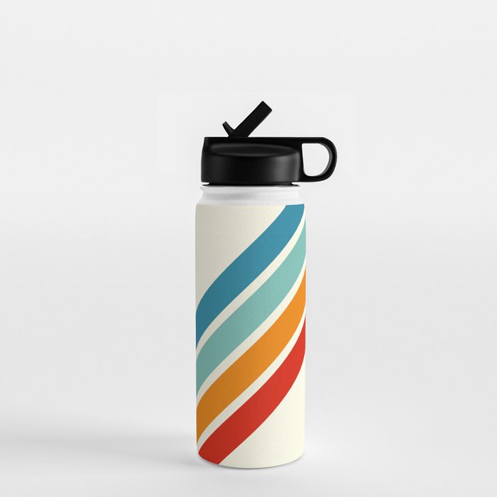 Alator - Classic 70s Retro Summer Stripes Water Bottle