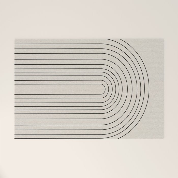 Arch Art, Modern Pattern, Mid Century  Welcome Mat