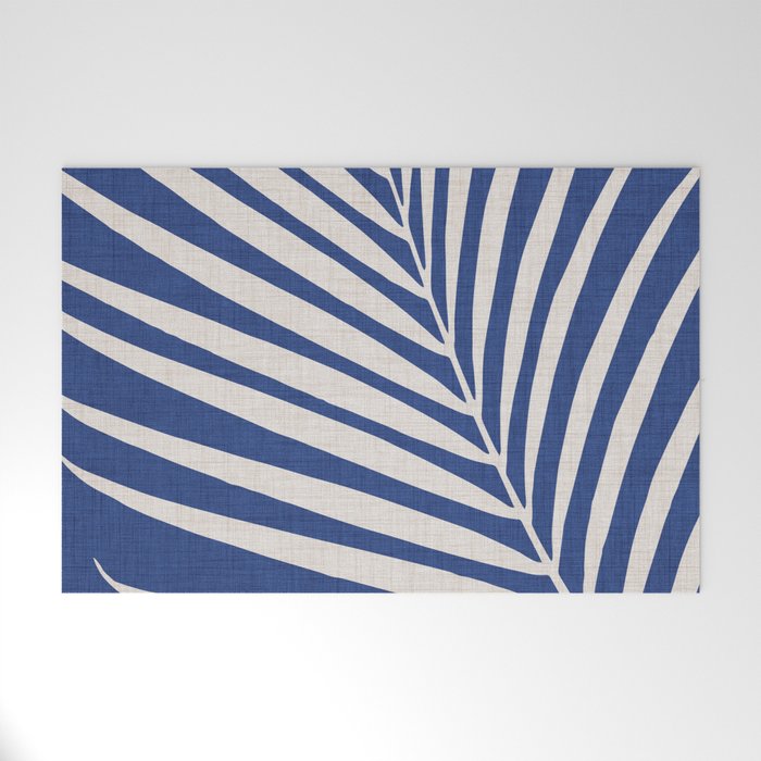 Indigo Palm Minimal Botanical Welcome Mat
