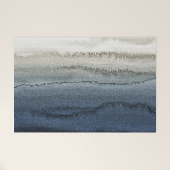 Within The Tides - Crushing Waves Blue Welcome Mat
