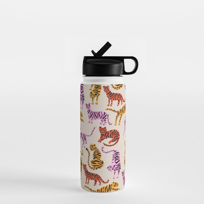 Tiger Collection - Pink & Yellow Palette Water Bottle