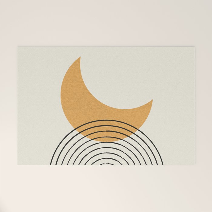 Moon Mountain Gold - Mid Century Style Welcome Mat