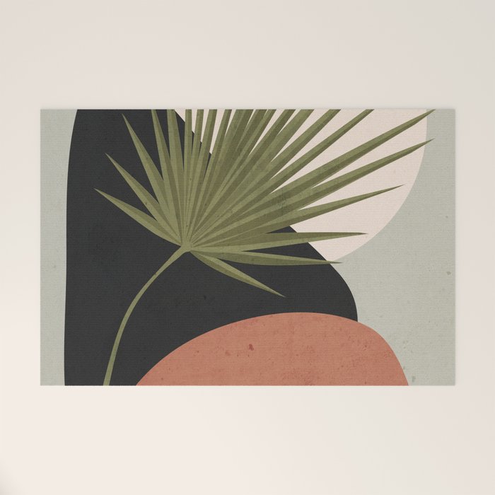 Tropical Leaf- Abstract Art 5 Welcome Mat