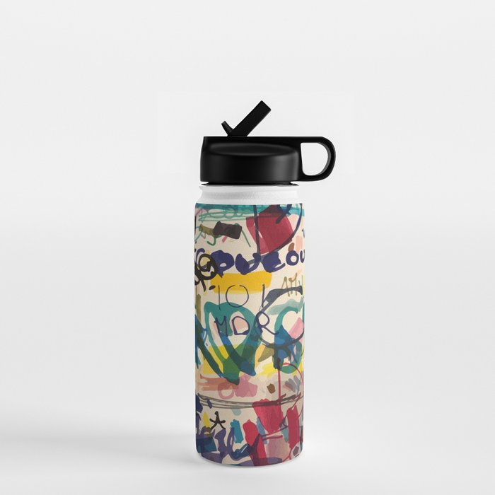 Urban Graffiti Paper Street Art Water Bottle