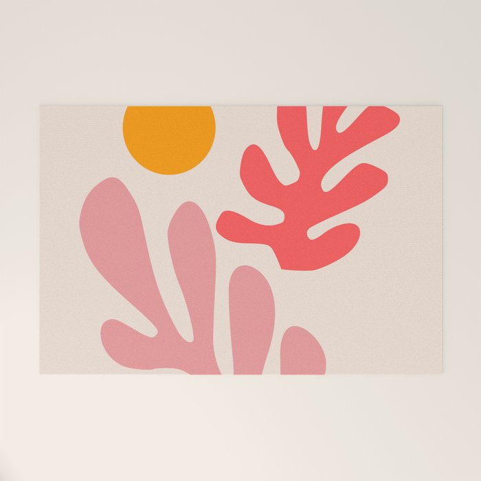Henri Matisse - Leaves - Blush Welcome Mat