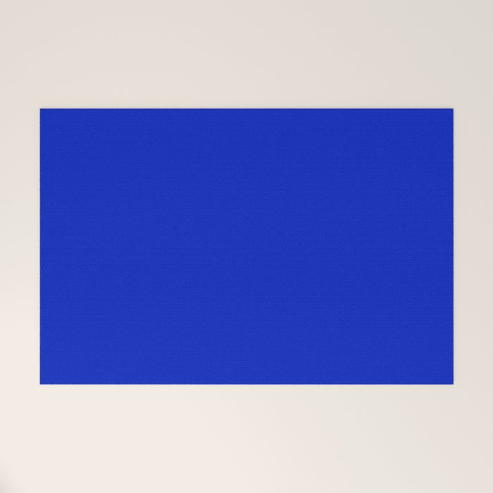 Solid Deep Cobalt Blue Color Welcome Mat