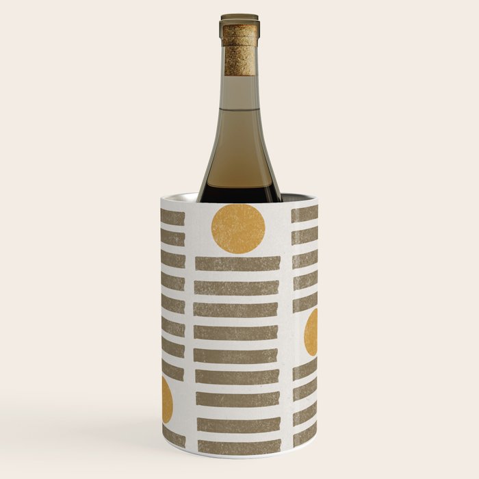 Modern Craft Design Retro Stripes And Circles Wine Chiller