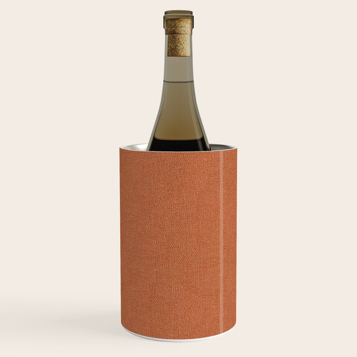 Terracotta Rust Orange Washed Linen Vintage Wine Chiller