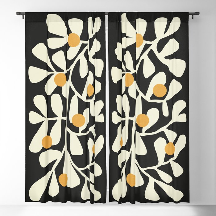 Summer Bloom: Matisse Night Edition Window Curtain