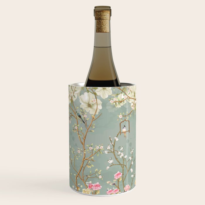 Romantic Chinoiserie Pearl Garden Wine Chiller