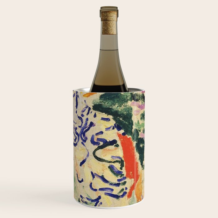 La Japonaise Woman Beside The Water By Henri Matisse Wine Chiller