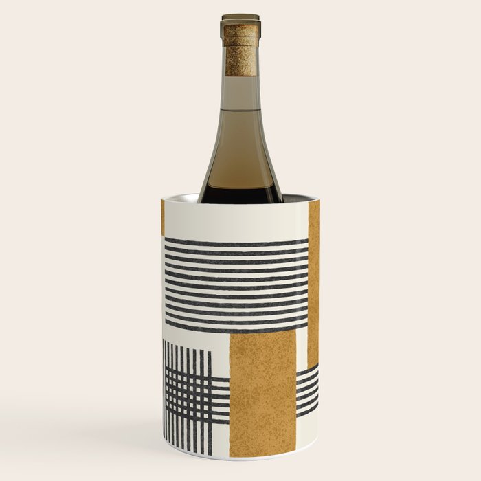 Stripes And Square Composition - Abstract Wine Chiller