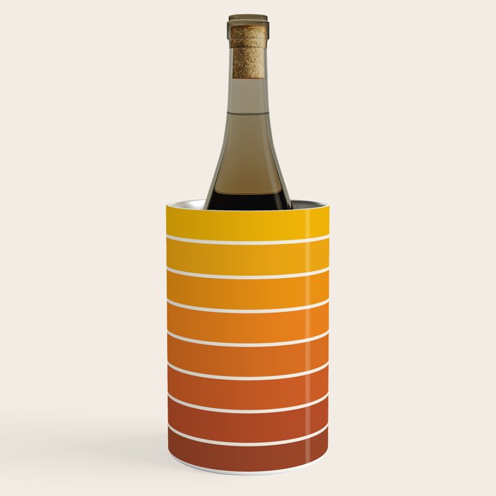 Gradient Arch Ix Retro Orange Mid Century Modern Rainbow Wine Chiller