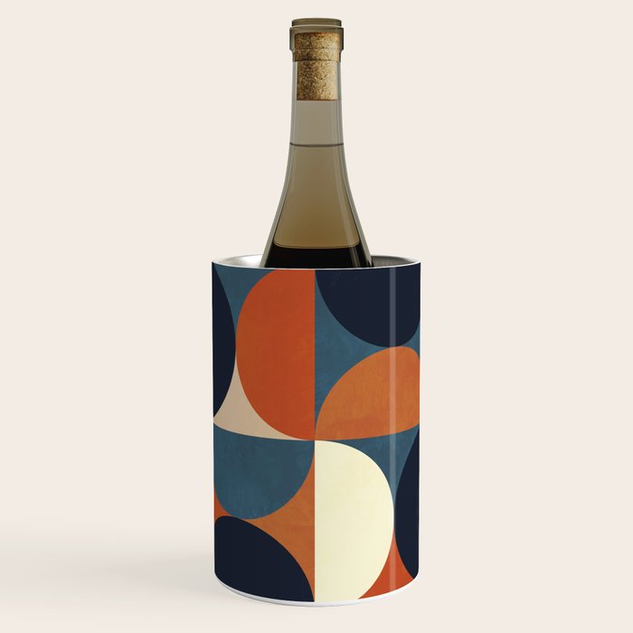 Mid Century Abstract Shapes Fall Winter 1 Wine Chiller