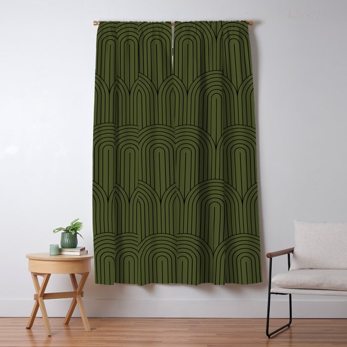 Art Deco Arch Pattern Viii Window Curtain