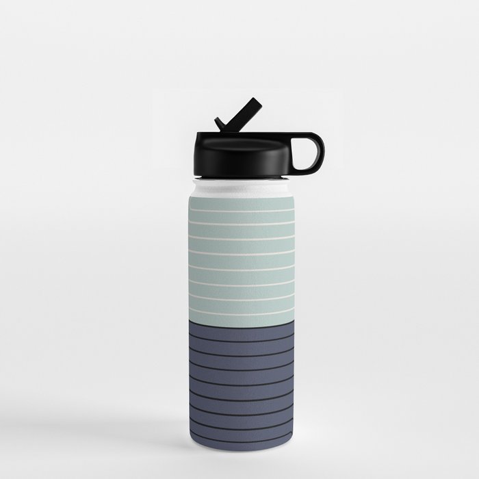 Two Tone Line Curvature Xxii  Water Bottle