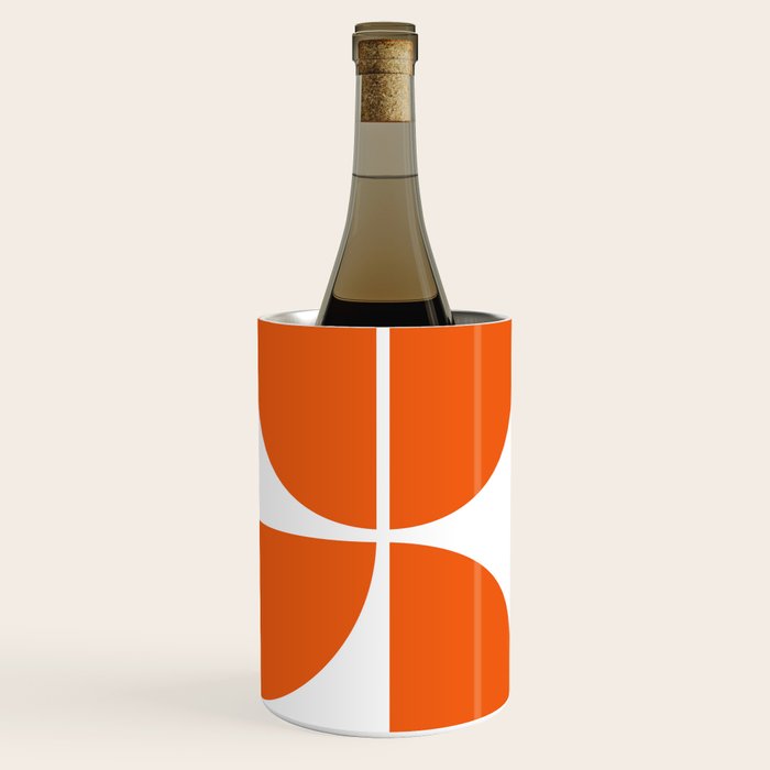 Mid Century Modern Orange Square Wine Chiller