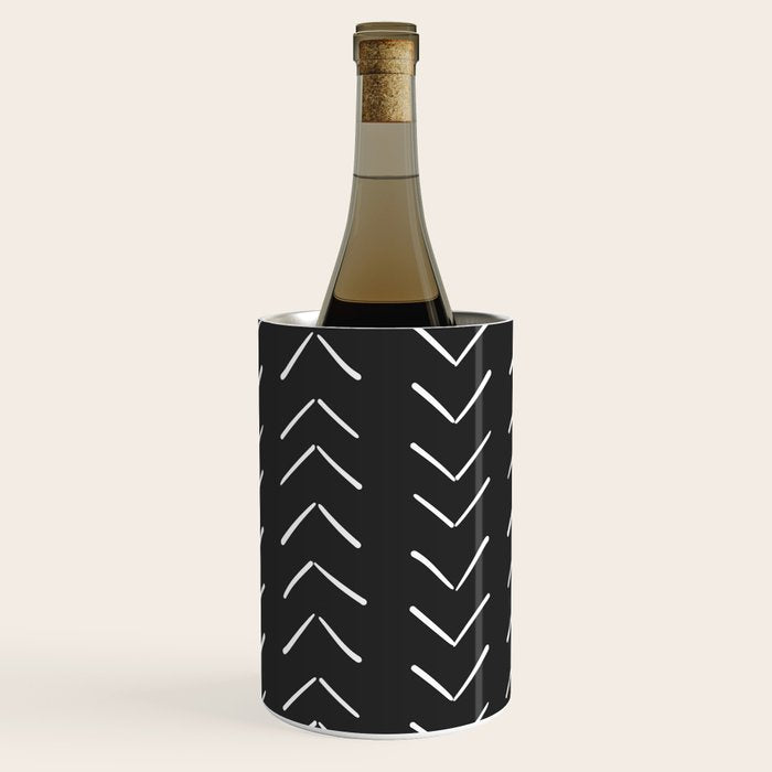 Boho Big Arrows In Black And White Wine Chiller